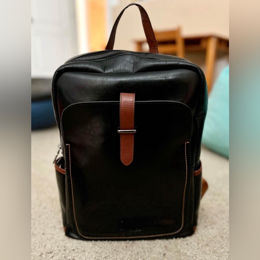 Elegant Black and Brown Women's Backpack